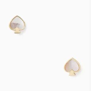 Kate Spade Gold and Cream Spade Earrings